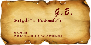Gulyás Bodomér névjegykártya